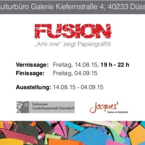 Ausstellung: FUSION - Ami one zeigt Papiergraffiti